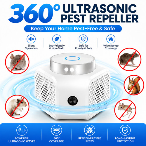 Ultrasonic pest repeller - ultrasonic, plug